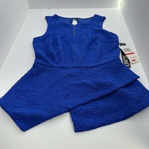 XOXO Women's Royal Blue Textured Blouse
